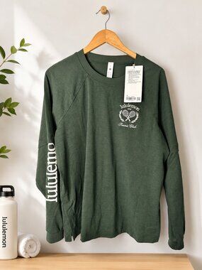 Lululemon Layered Long Sleeve Tennis Club T-shirt Top Green Tee 14 NWT